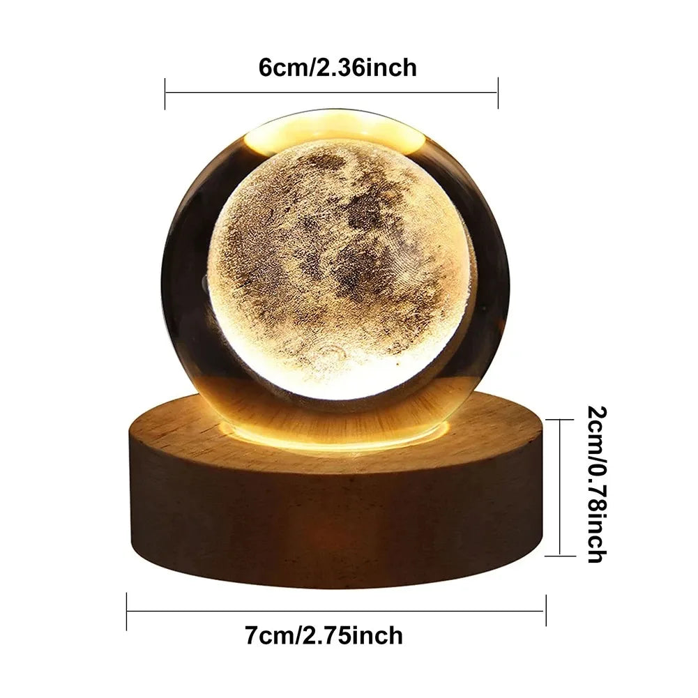Lampe Galaxie et Planètes 3D