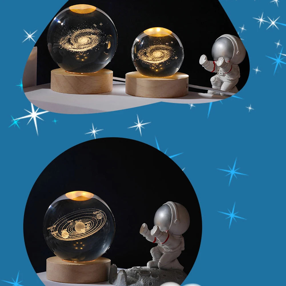 Lampe galaxie et planètes 3D