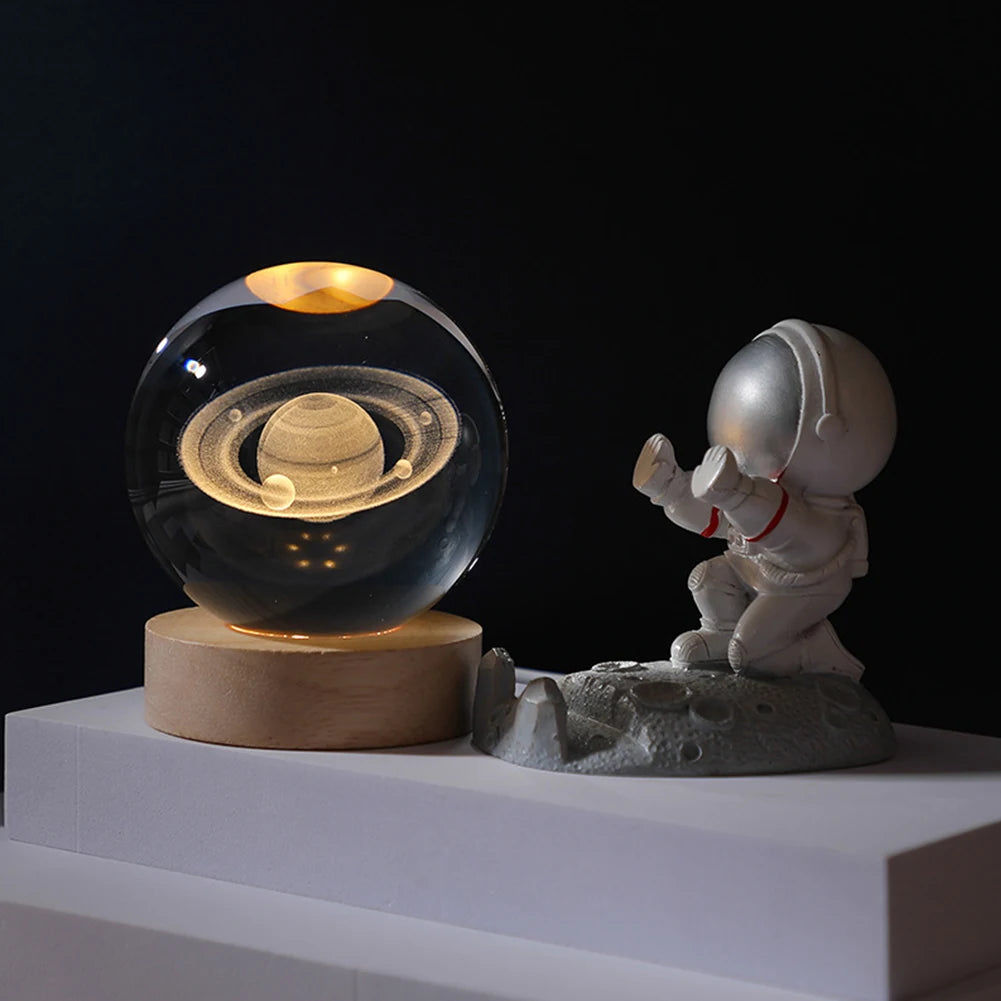 Lampe galaxie et planètes 3D