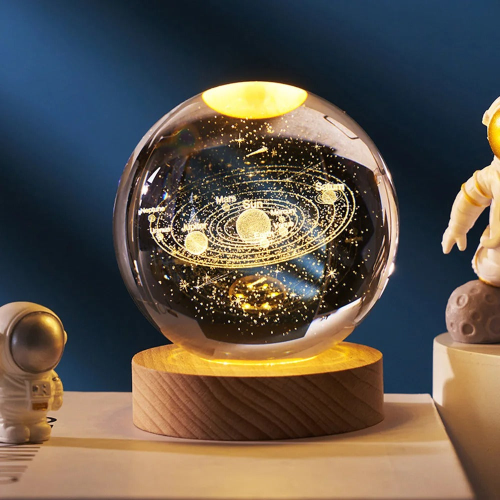 Lampe galaxie et planètes 3D